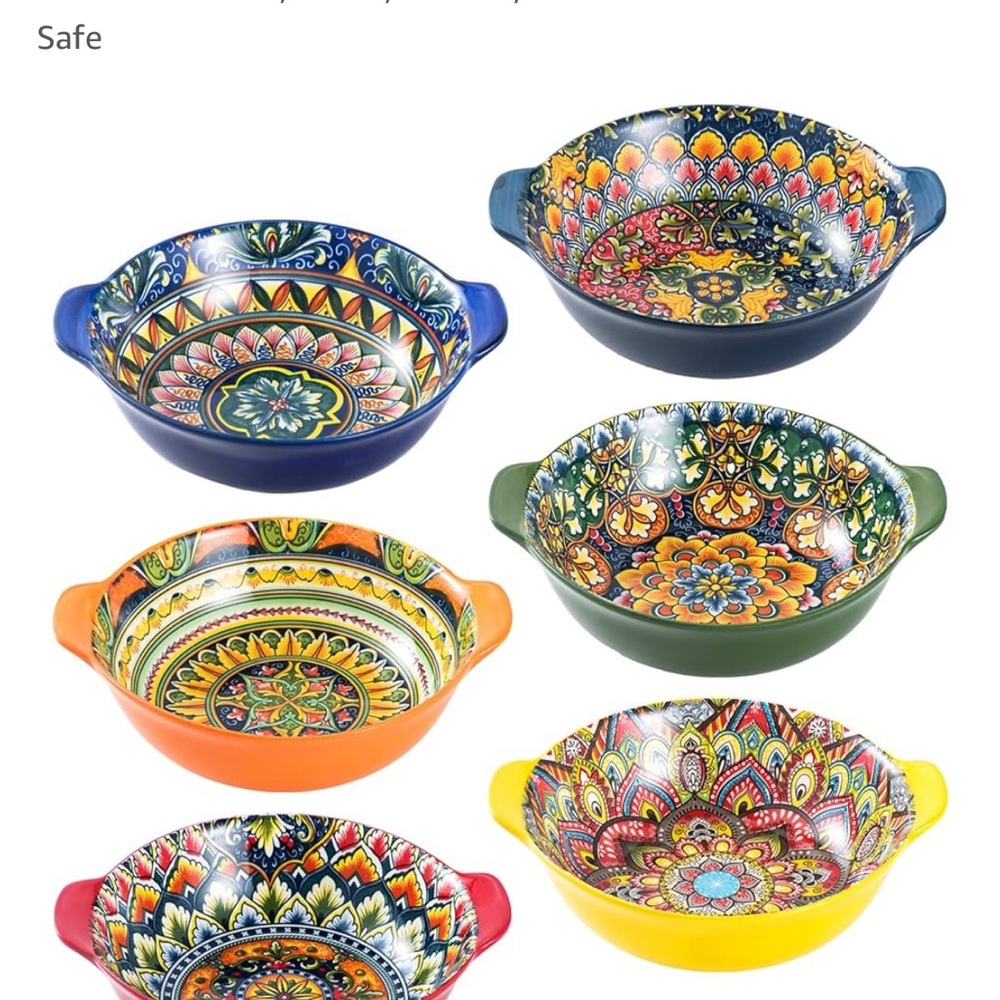 Vancasso Mandala Pattern Ceramic Bowls Set